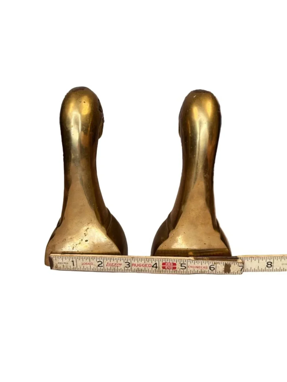 Vintage Brass Duck Bookends | Mid-Century Waterfowl Bookends
